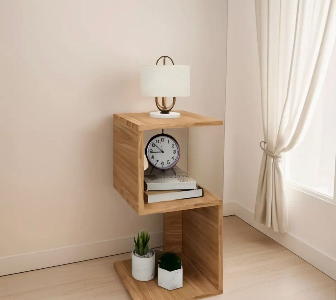 Mesa De Cabeceira Nicho De Mdp Mesinha Quarto Sala Decoração Brovália Marrom