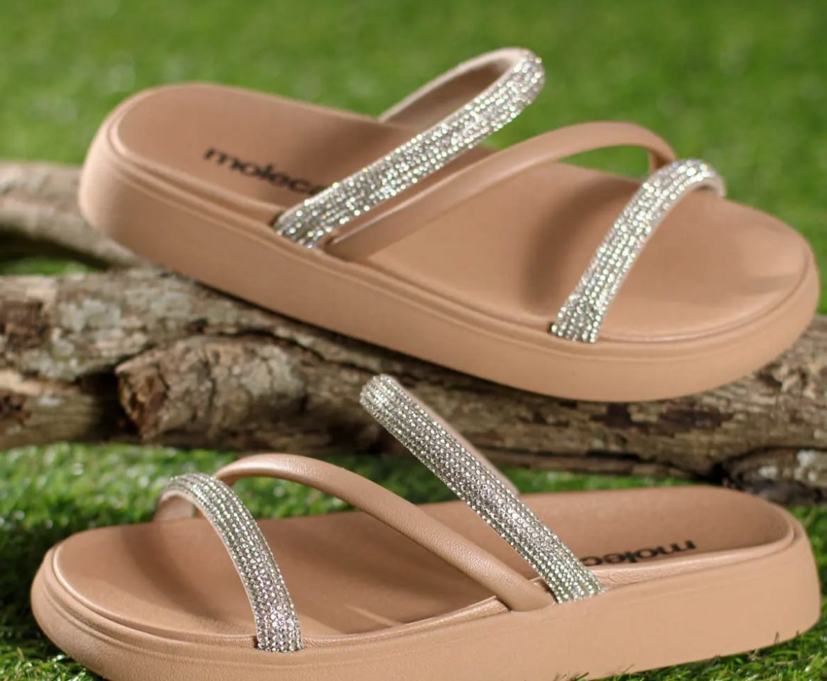 Papete Moleca Confortável Brilho Flatform Eva