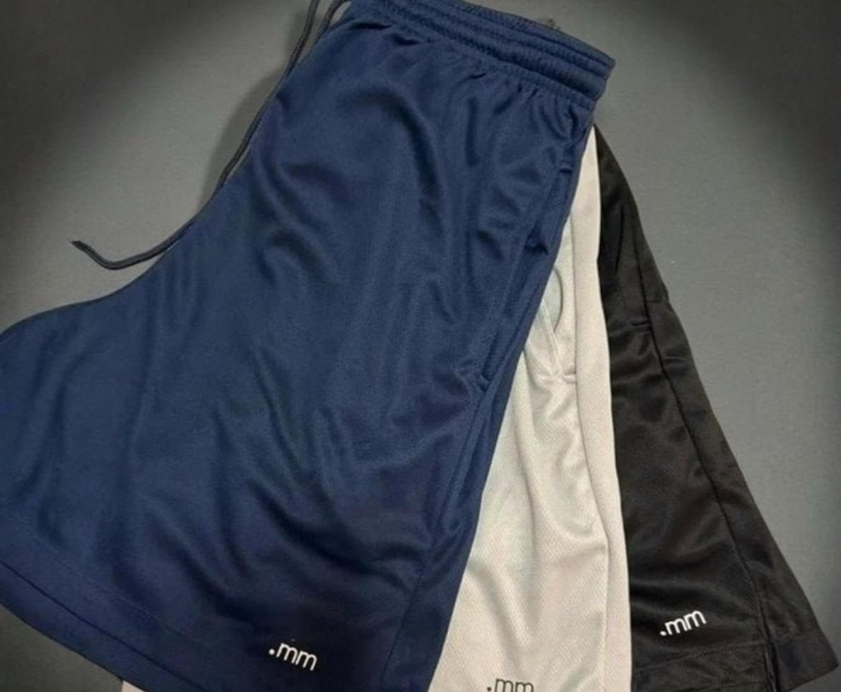 Kit 3 Short Futebol Bermuda