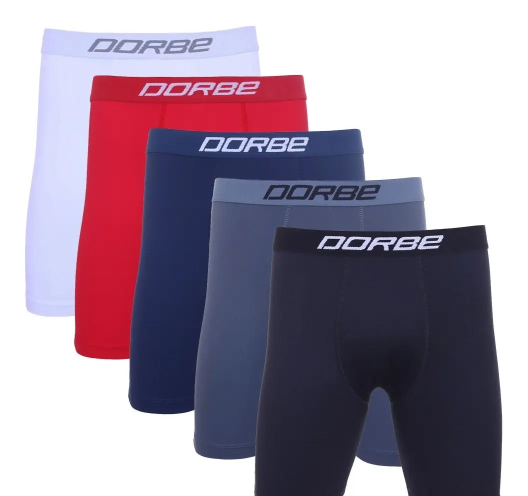Kit 5 Cuecas Long Leg Algodão Dorbe Compridas Adulto Boxer