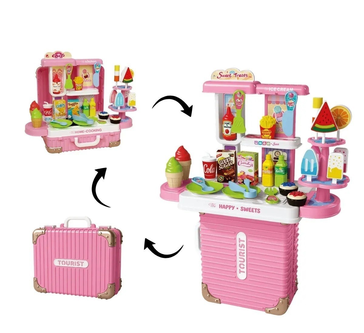 Bancada Confeitaria Infantil 3 em 1 Maxi Toys  38 Peças