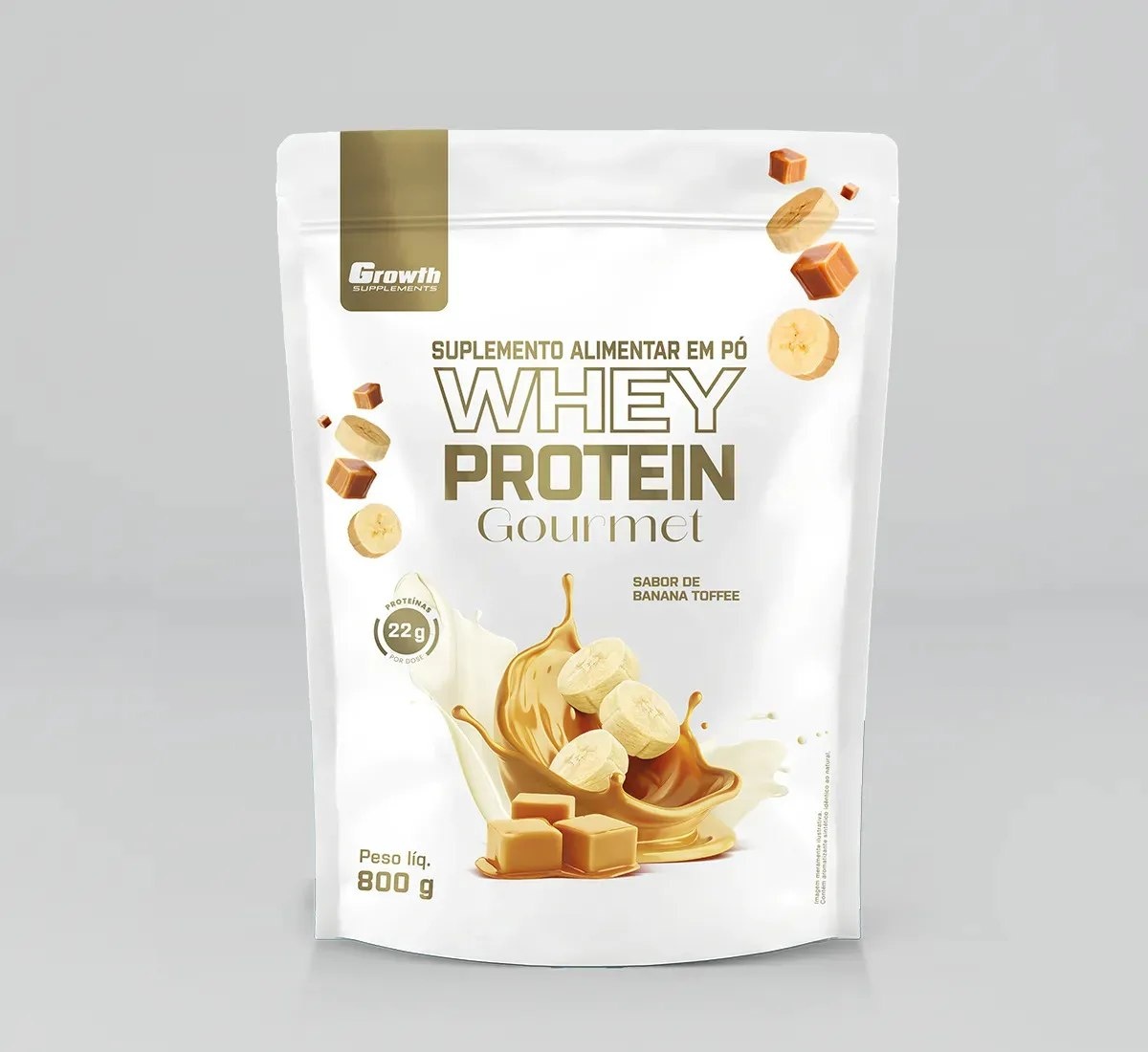 Whey Protein Gourmet 800g Growth Supplements - Banana Toffee Banana Toffee