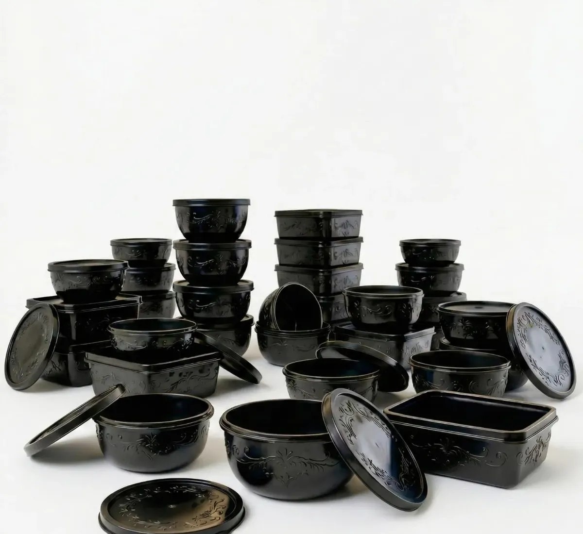 Kit 21 Potes Plásticos com Tampa Tamanhos Variados Livre BPA