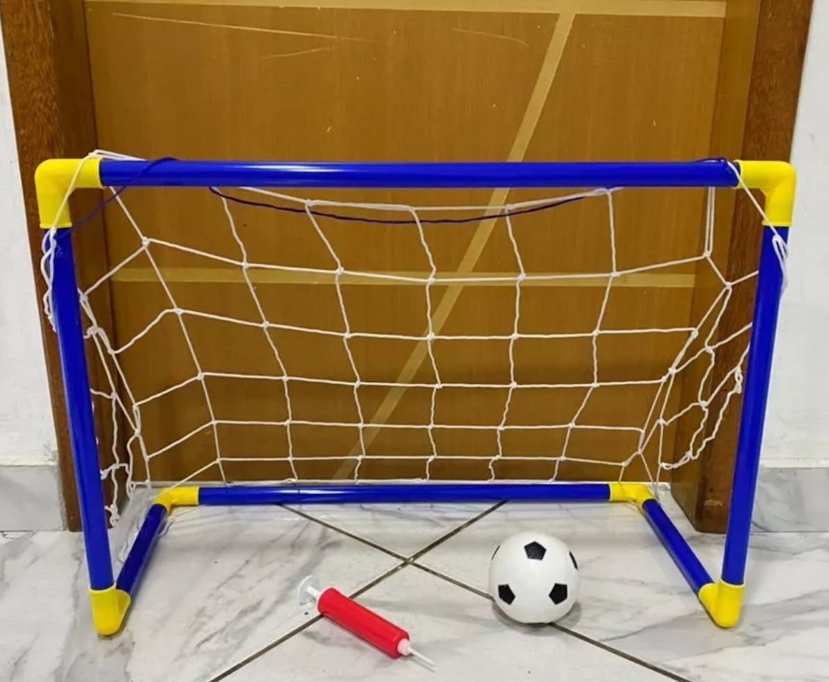 Kit Golzinho Mini Trave  Bola  Bomba de Ar