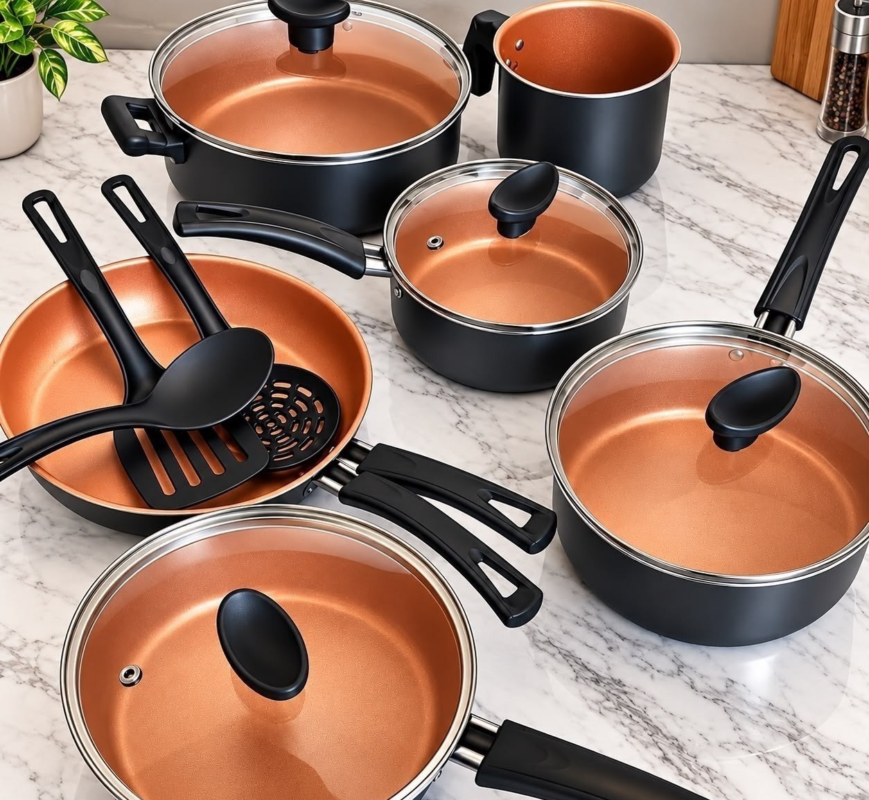 Jogo de Panelas Brinox 10 Peças Ceramic Life