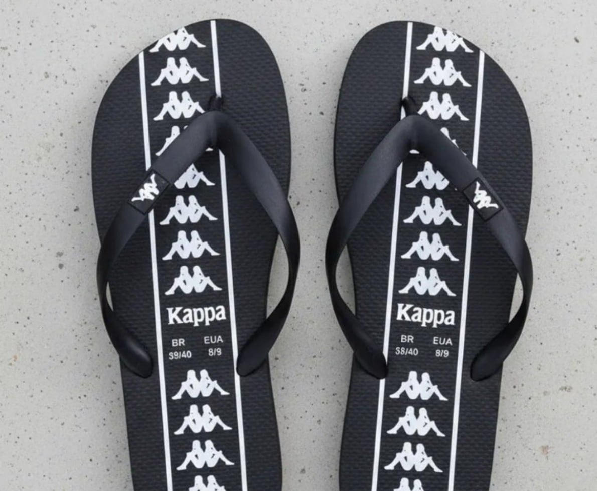 Chinelo Kappa Beach Adulto Em Borracha