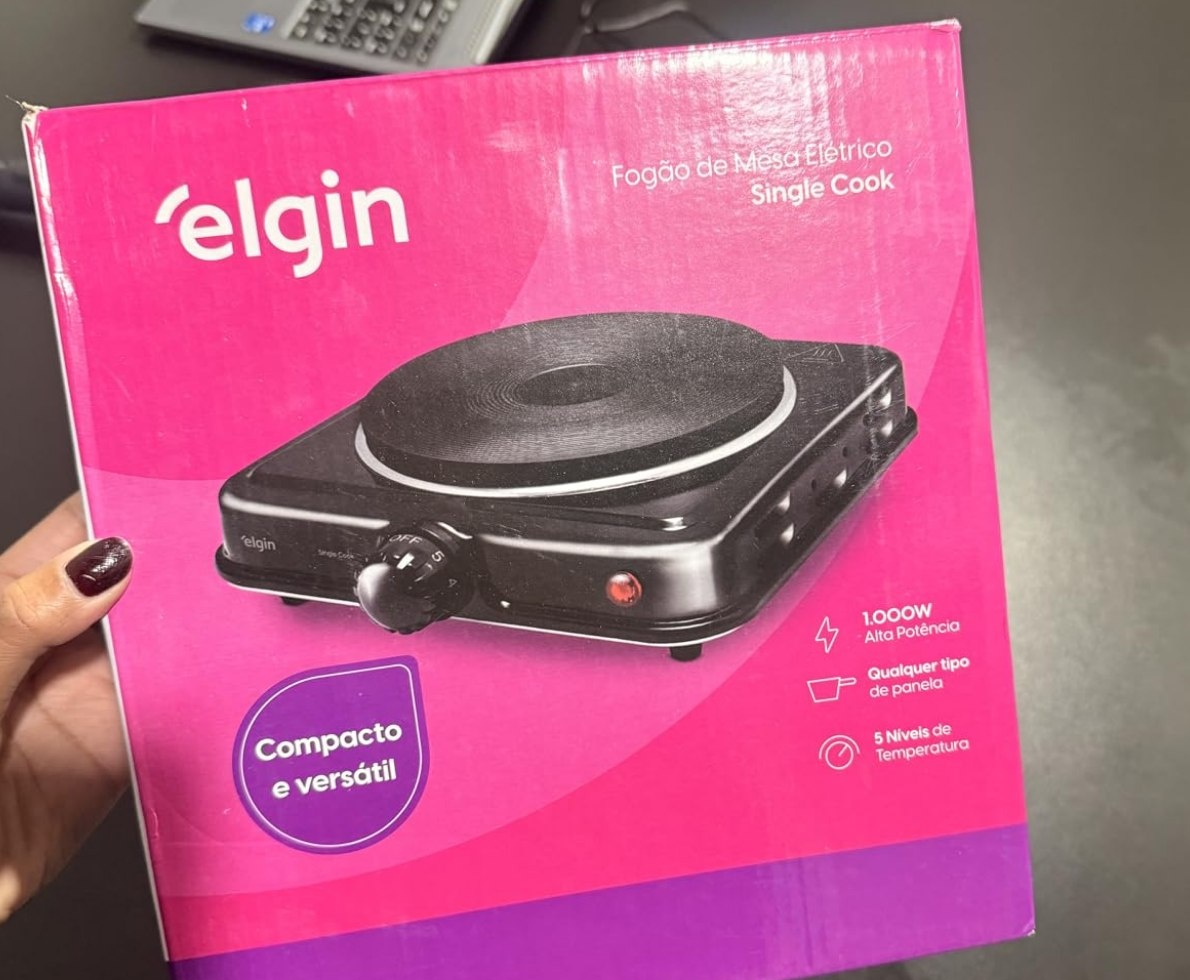 Fogão Elétrico Portátil Cooktop Elgin Single Cook 1 Boca - 110V