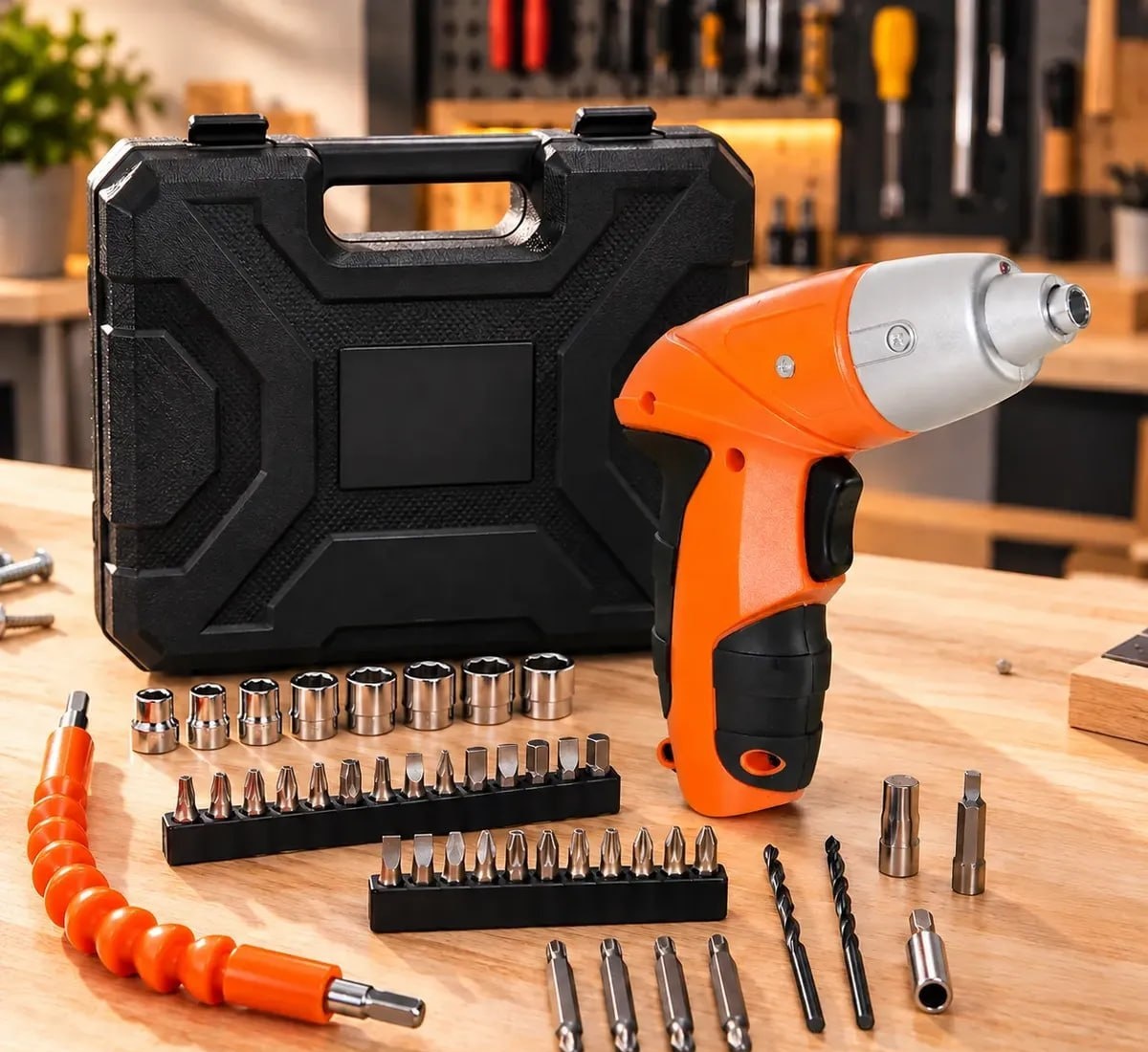 Parafusadeira Sem Fio 4,8v Kit 45 Peças Knakasaki