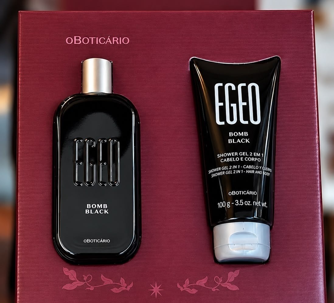 Kit Presente Boticário Egeo Bomb Black - Perfume 90ml  Shower Gel 2 em 1