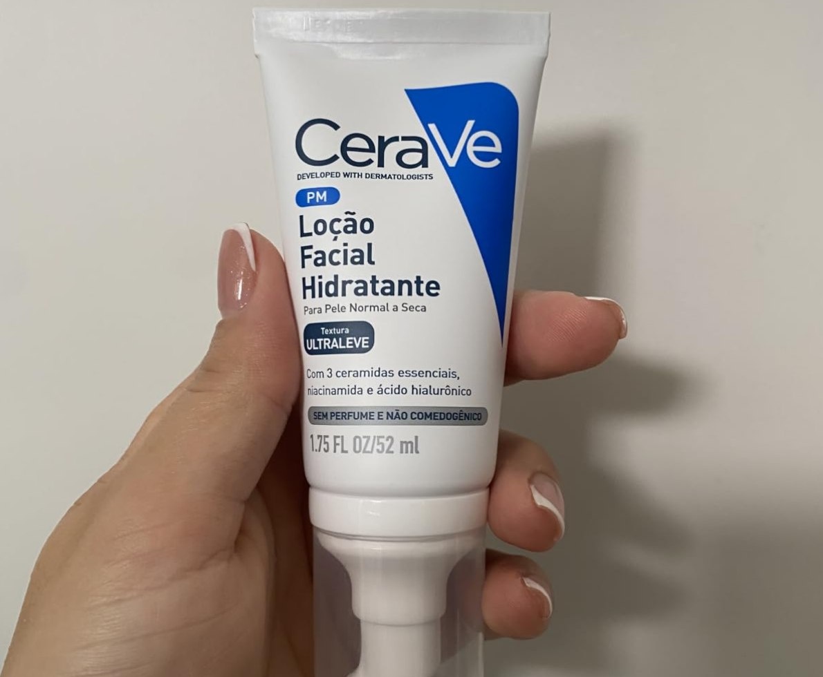 Loção Facial Hidratante CeraVe PM Ceramidas Peles Normais a Secas 52ml