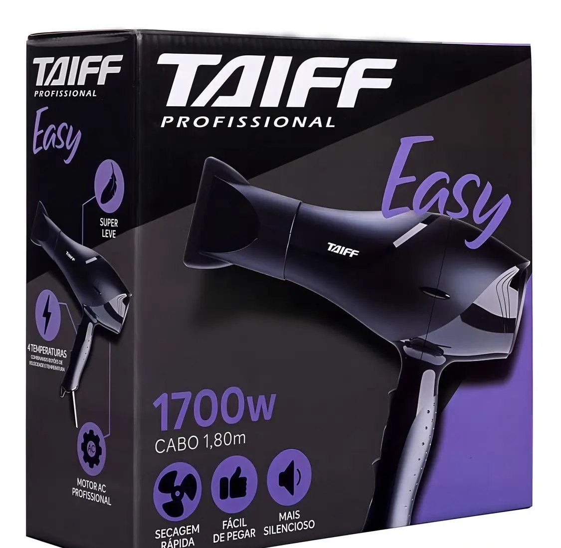 Secador De Cabelos Motor Ac Profissional Easy 1700w Taiff