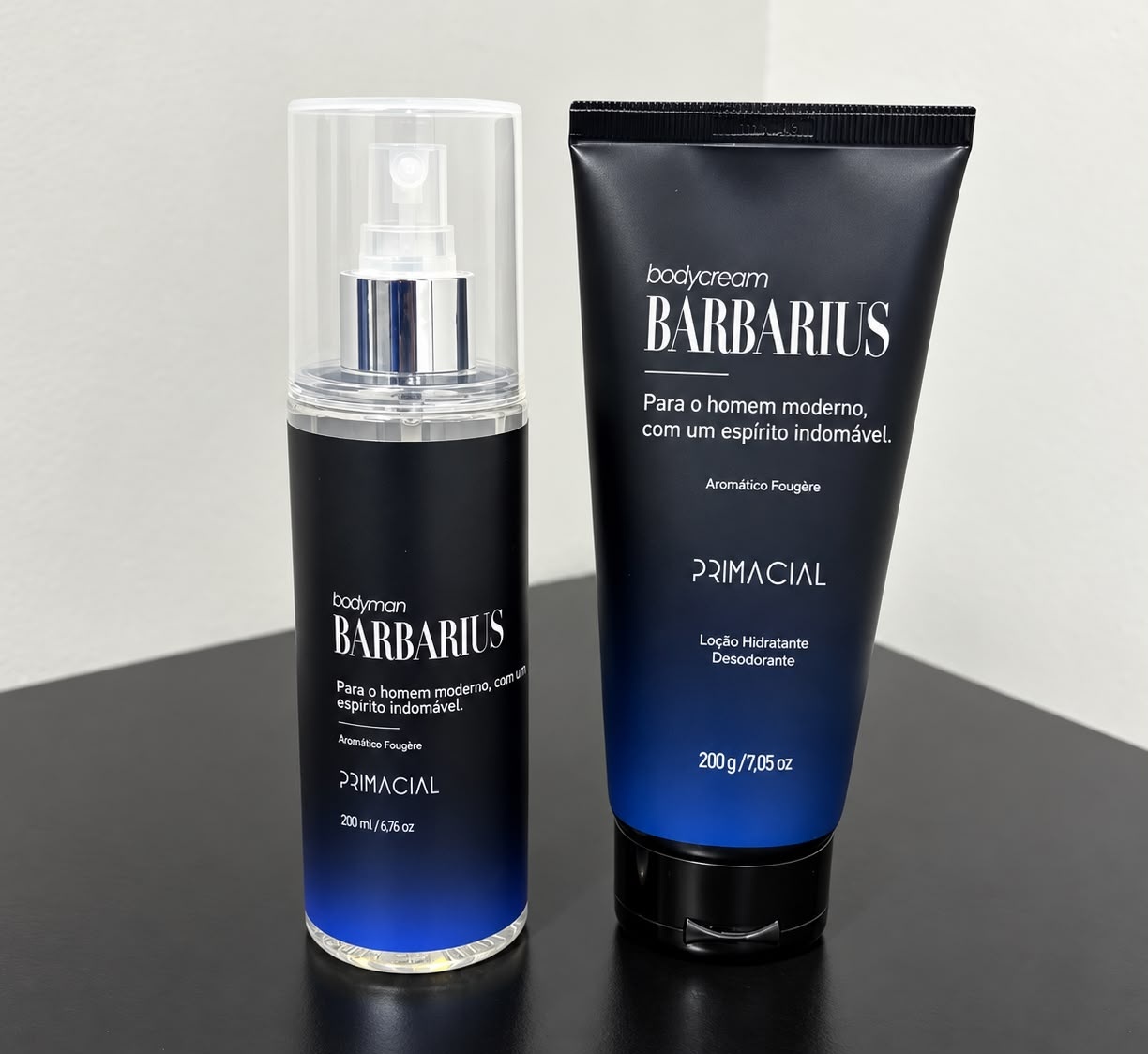 Kit Barbarius Body Splash 200ml  Hidratante 200g