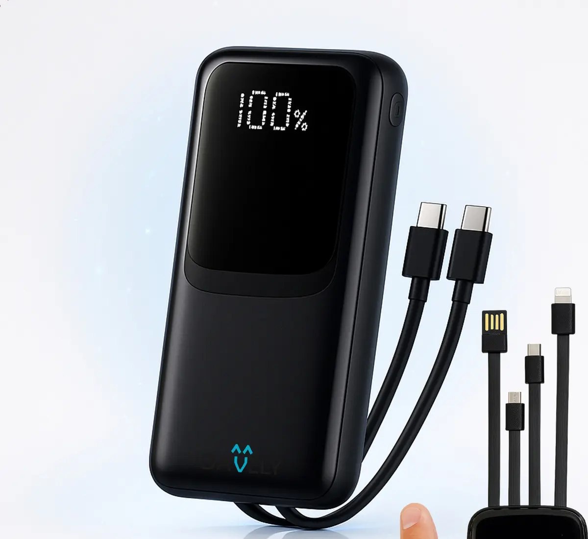 Power Bank 20.000mAh 22.5W Carga Rápida Com Display Digital