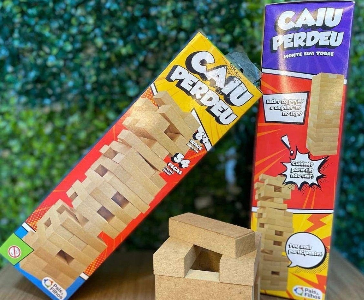 Caiu Perdeu Jogo de Habilidade Manual Com 54 Peças