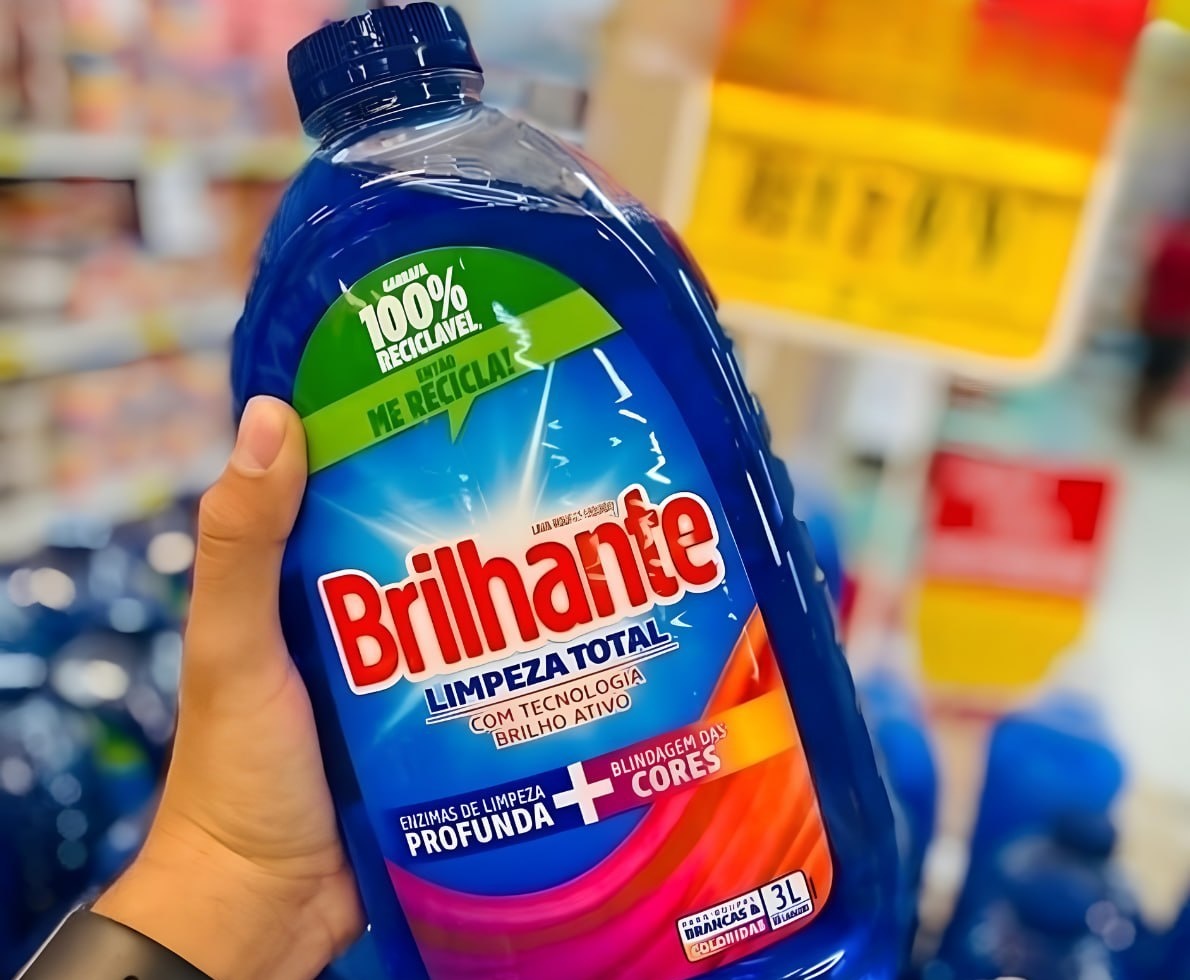 Brilhante Limpeza Total Lava Roupas Líquido 3L