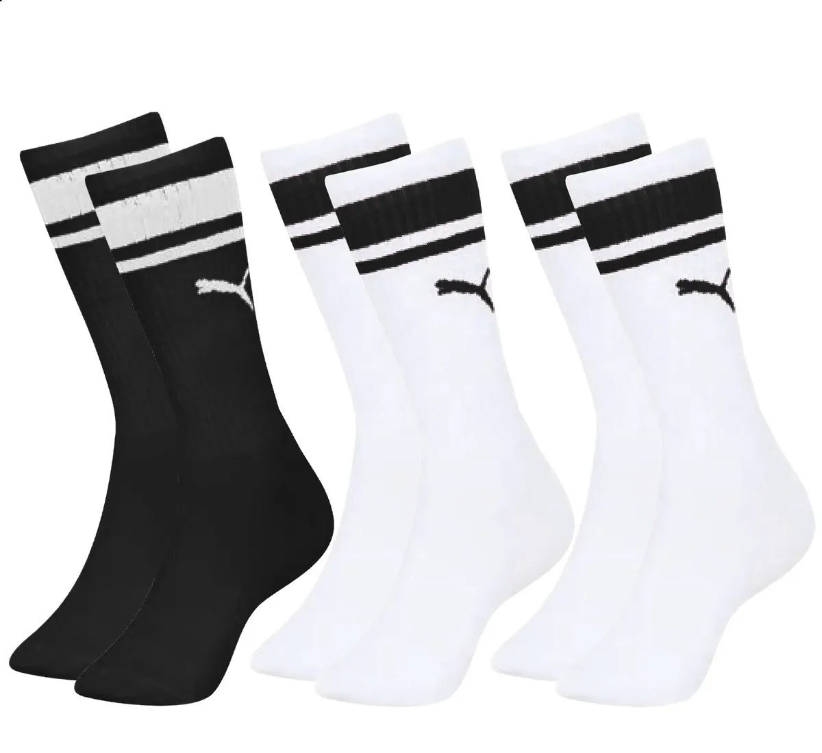 Kit 3 Pares Meia Puma Cano Alto Esportiva Original