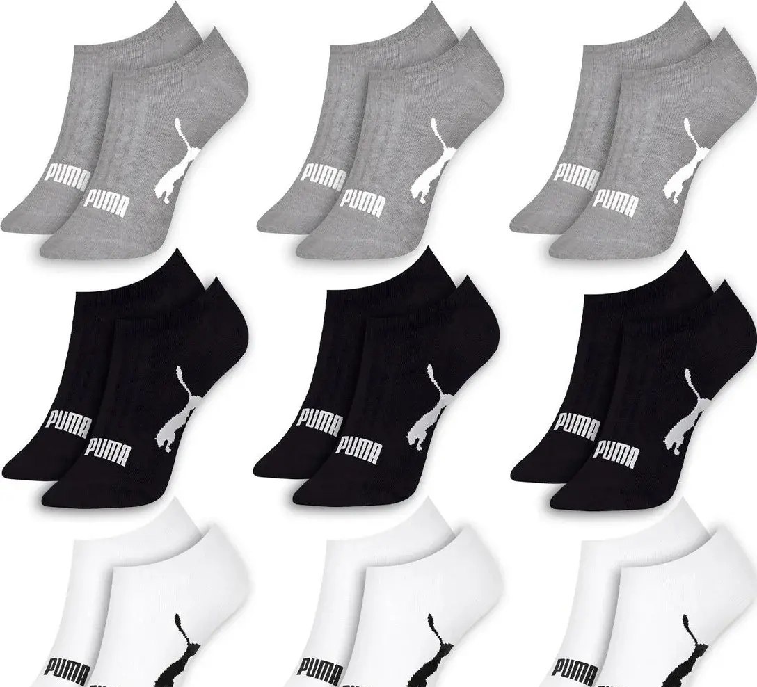 Kit com 9 Pares Meias Puma Sapatilha Soquete