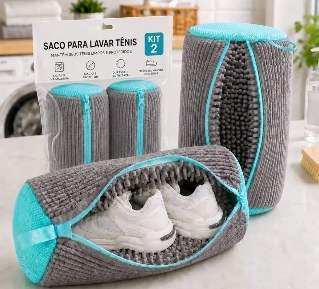 Kit com 2 Sacos Para Lavar Tênis