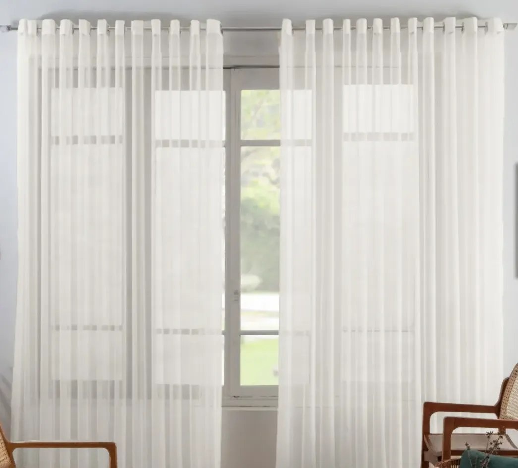 Cortina de Varão Voil Luxo 900x280 Quarto Sala