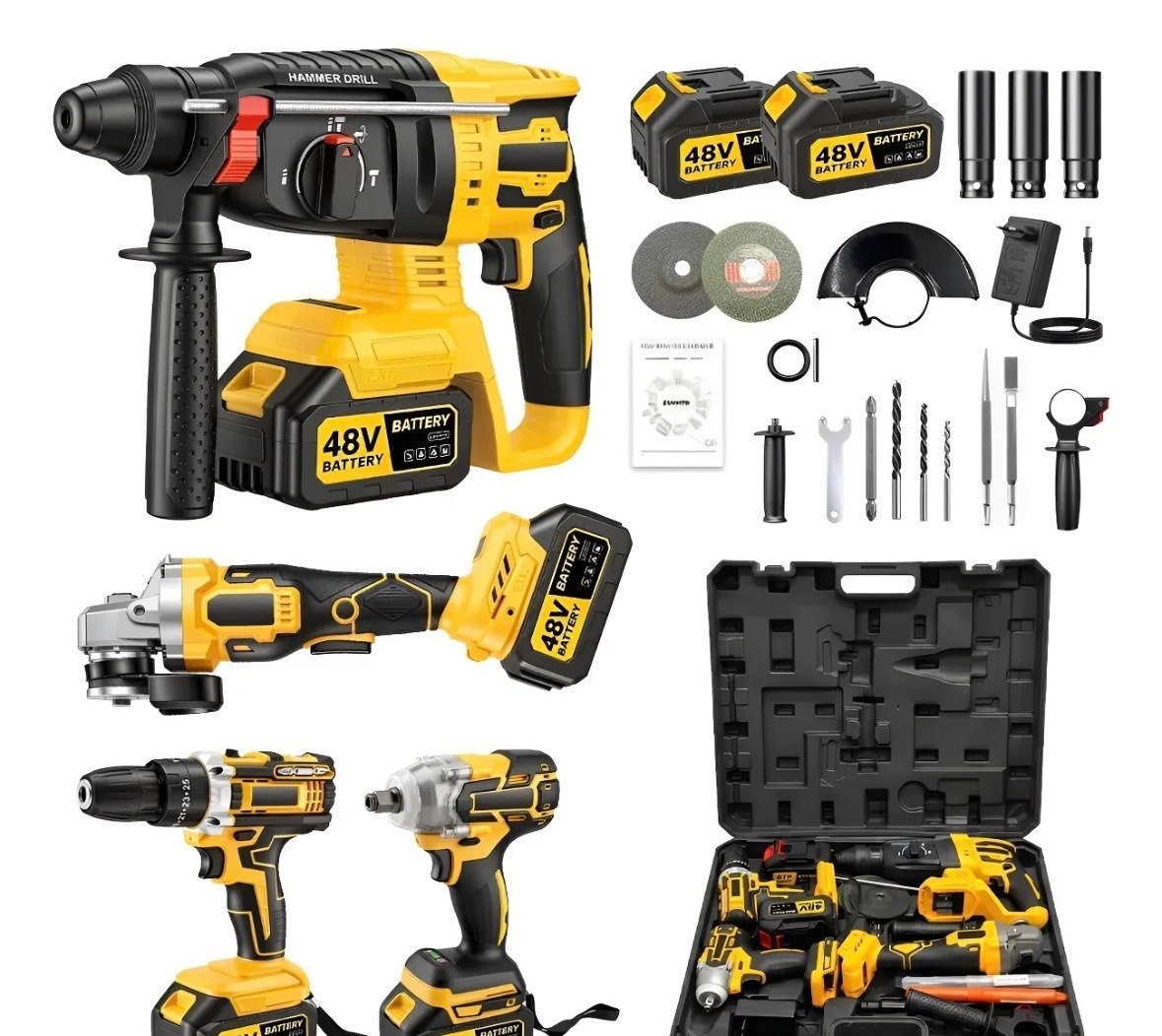 Kit Multi Ferramentas 4 em 1 48V Sem Fio com 2 Baterias Mohor