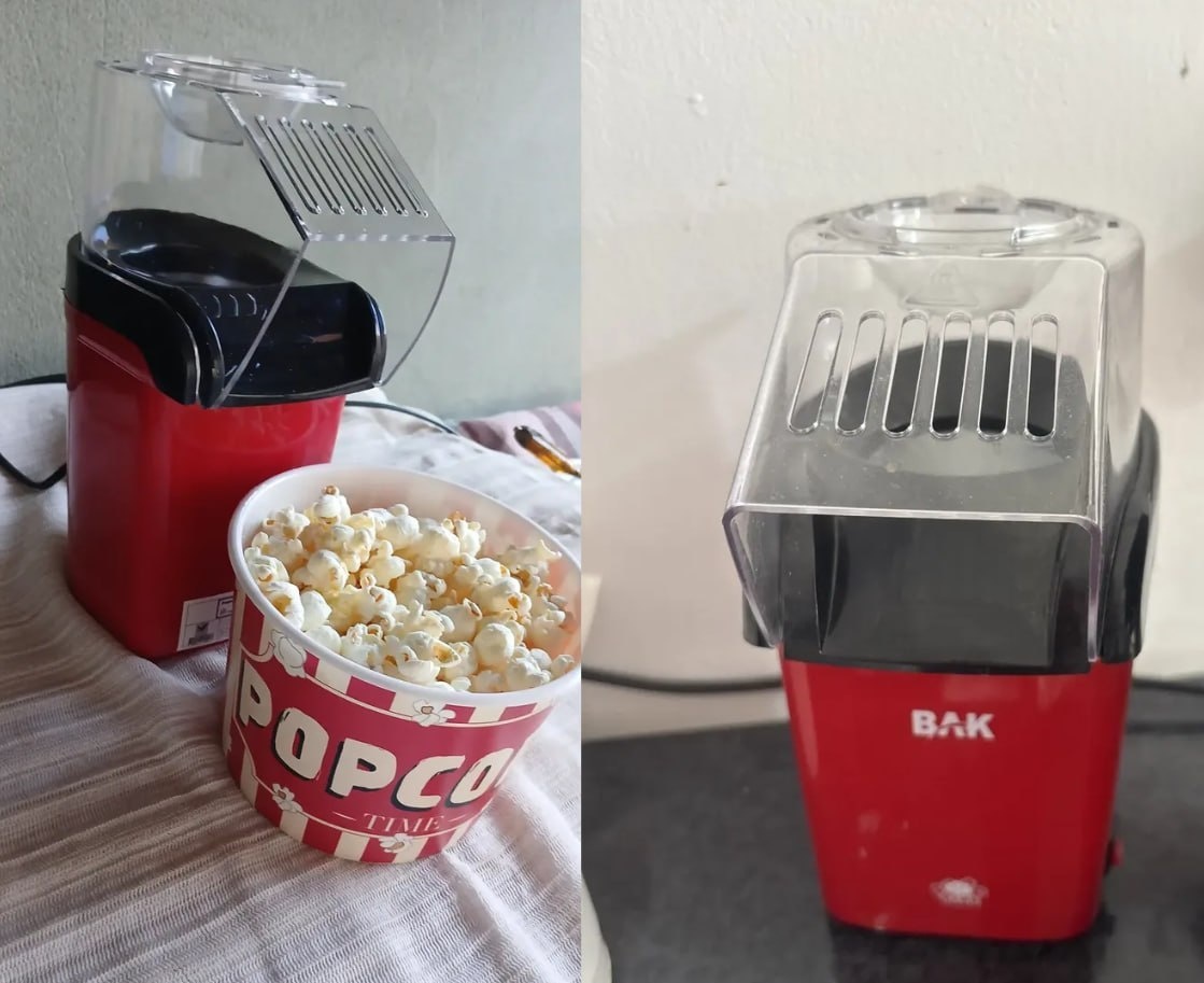 Pipoqueira Elétrica Vermelha Sem Óleo 1200W - 127v