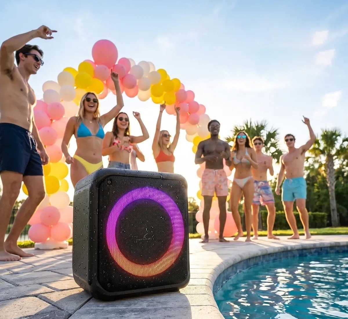 Caixa De Som Bluetooth Portátil 6,5 3000mah Karaokê Rgb