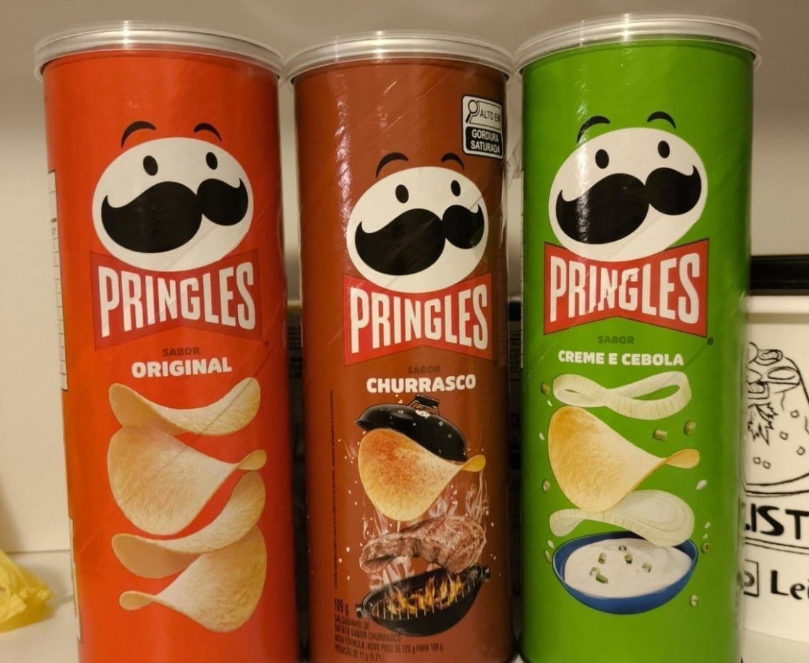Pringles Pack 3 Sabores - Original, Creme e Cebola e Churrasco