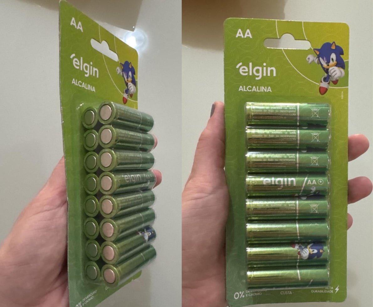 Pilha Alcalina AA com 16 unidades Elgin