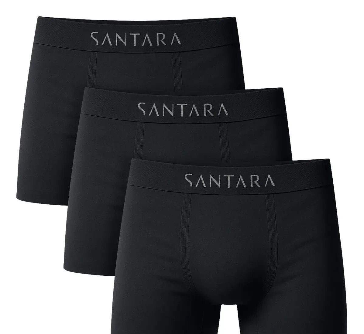 Kit 3 Cuecas Boxer Microfibra Premium Santara