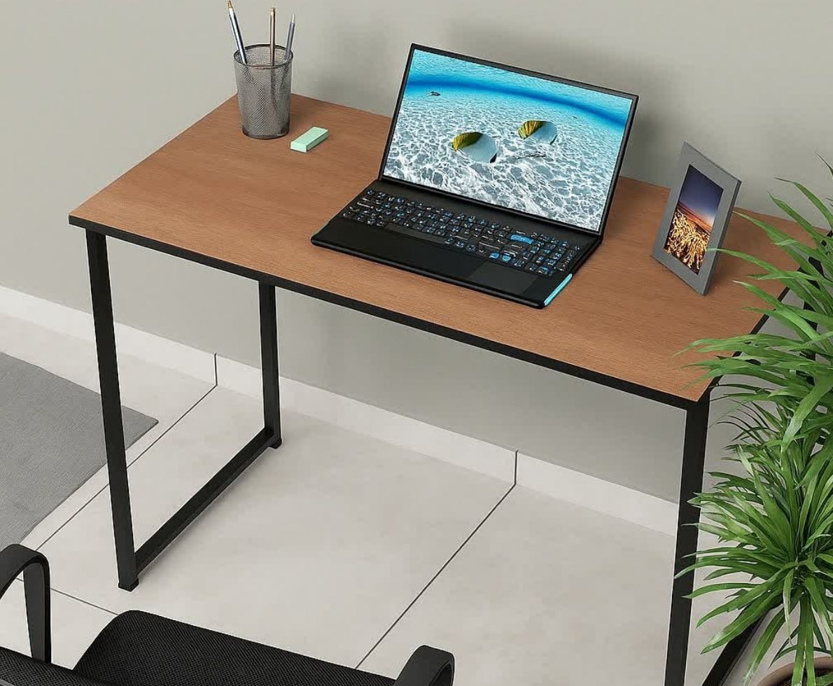 Escrivaninha Industrial 90cm Aço MDF