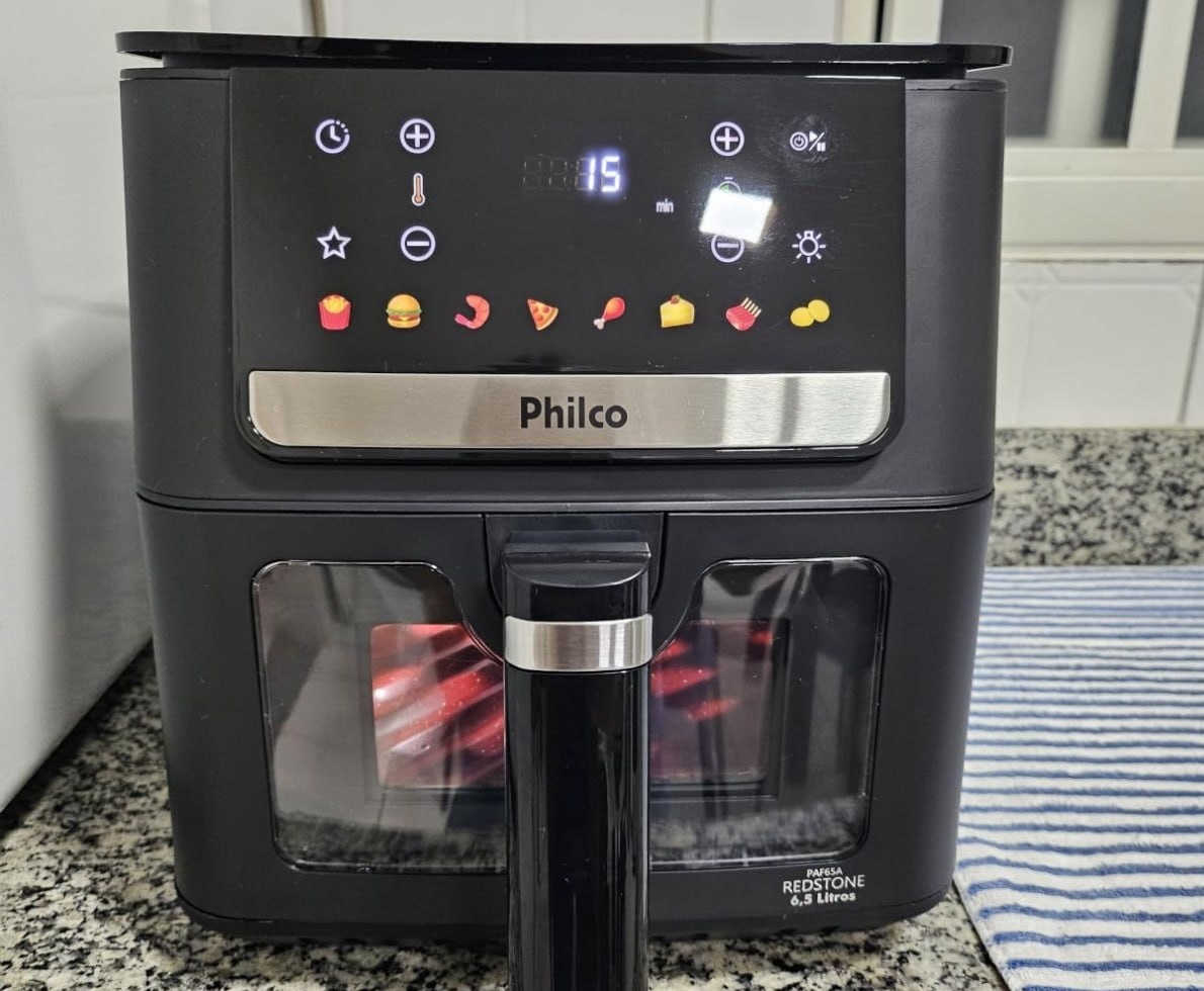 Air Fryer Philco 6,5L Visor Glass 127V