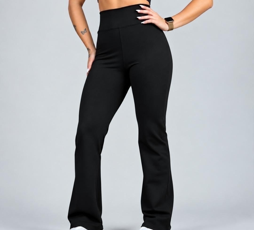 Calça Legging Flare Zero Transparência