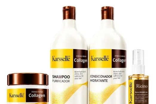 Kit Karssellé Shampoo 1l  Condicionador 1l  Máscara 500g  Óleo 60ml