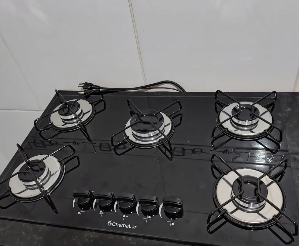 Fogão Cooktop Gás 5 Bocas Ultra Chama 127v220v