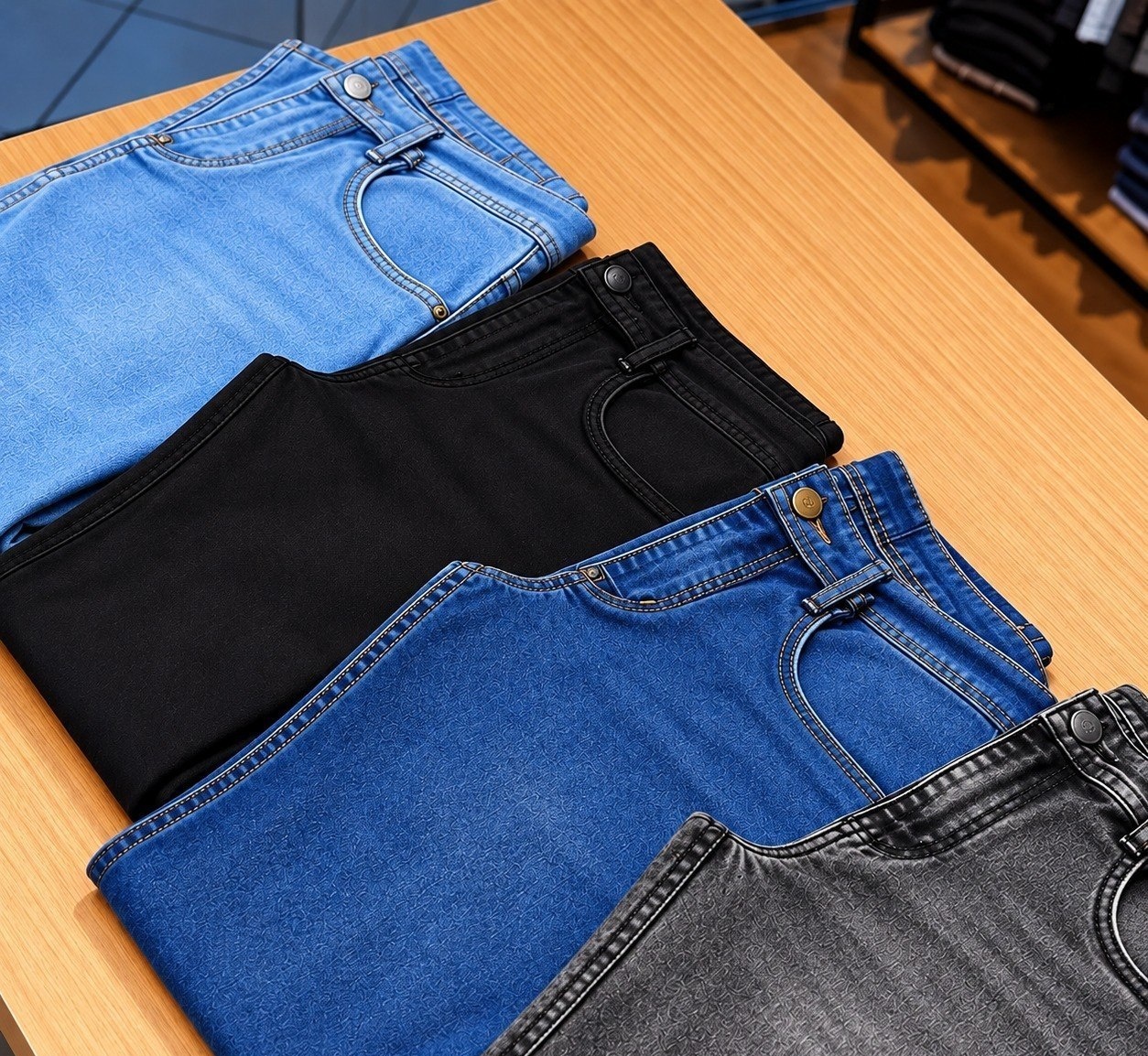 Kit com 3 Calças Jeans com Lycra