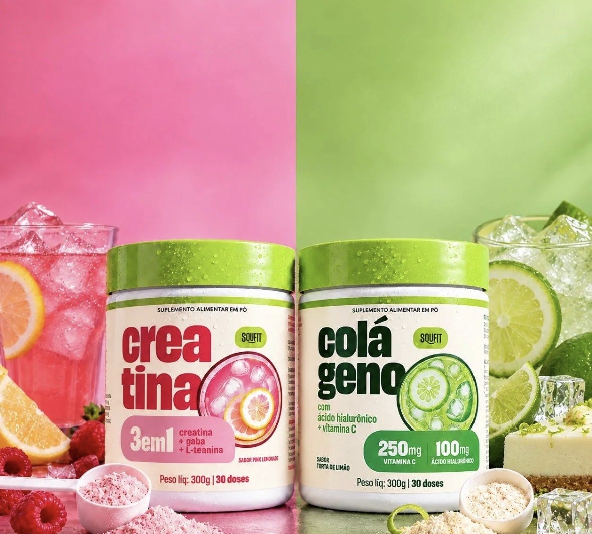 Creatina 300g 3 Em 1  Colágeno Com Ácido Hialurônico 300g