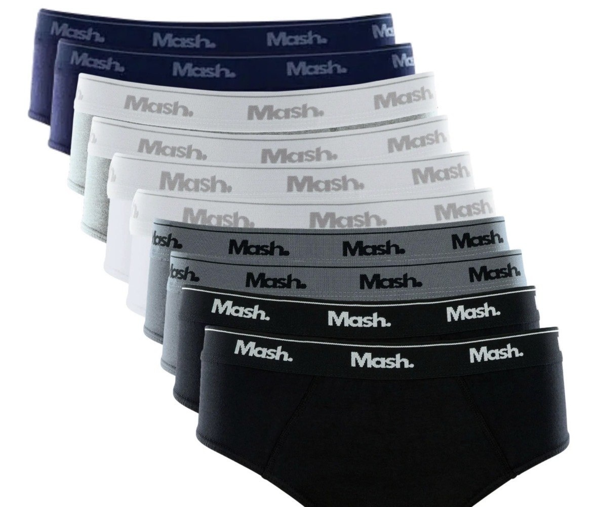 Kit 10 Cuecas Mash Masculino Slip Algodão Cotton Original