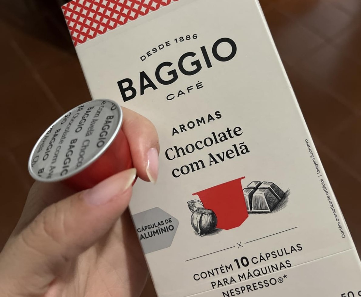 Baggio Café Aroma Chocolate Com Avelã Compatível Com Nespresso 10 Cápsulas