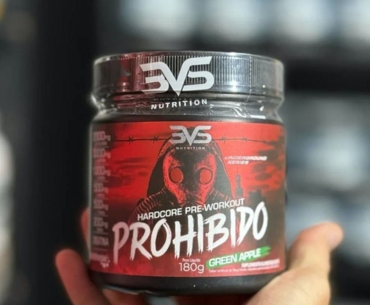 Pré Treino Prohibido 180g Sabor Maçã Verde