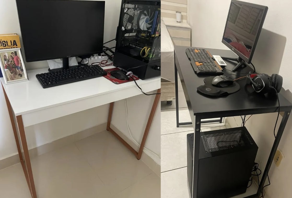 Mesa Para Computador Escrivaninha 90x45cm 2 Cores