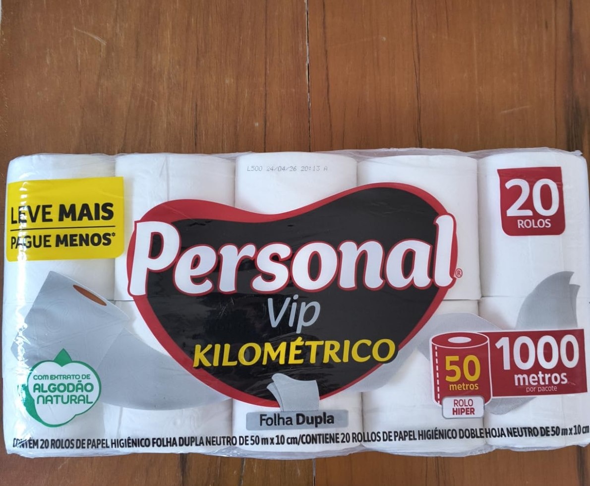Personal Papel Higiênico Kilométrico Folha Dupla com 20 Rolos de 50M