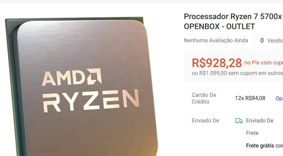 Processador AMD Ryzen 7 5700X OEM