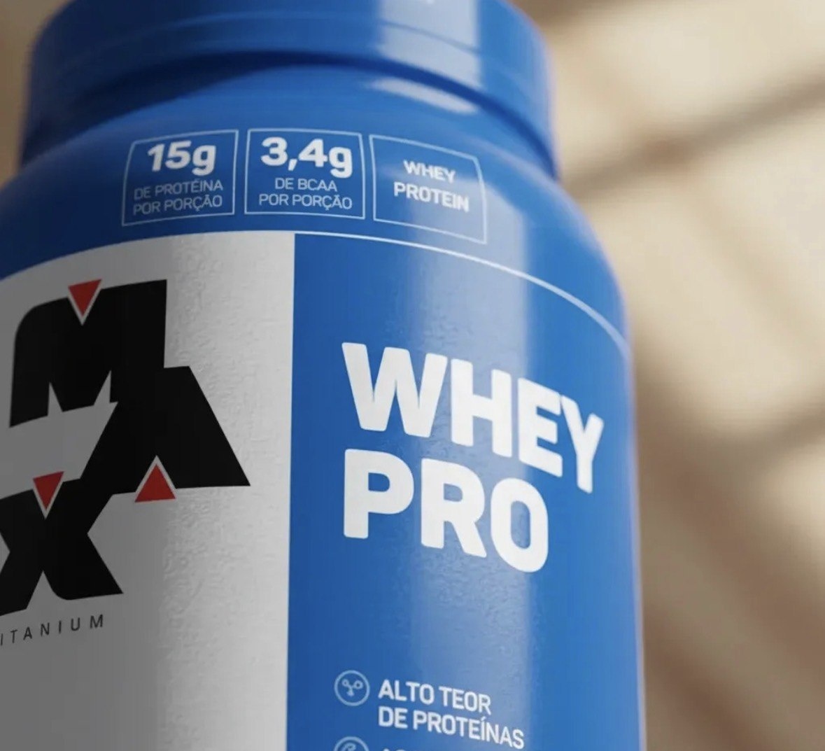 Proteína Max Titanium Whey Pro Concetrado em pó sabor Chocolate x 1kg