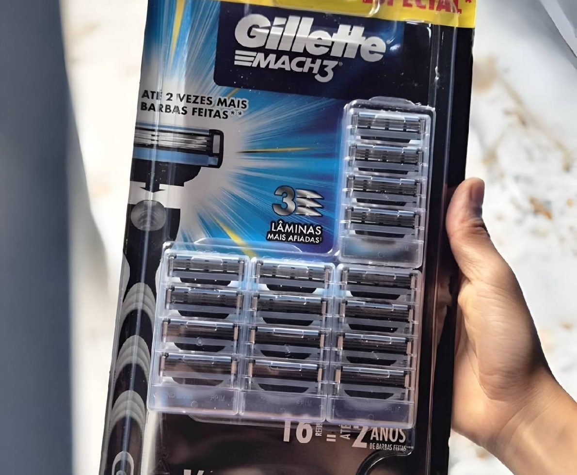 Gillette Mach3 Refil P Barbear, 16 Unidades