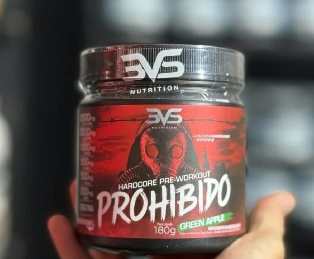 Pré Treino Prohibido 180g Sabor Green Apple