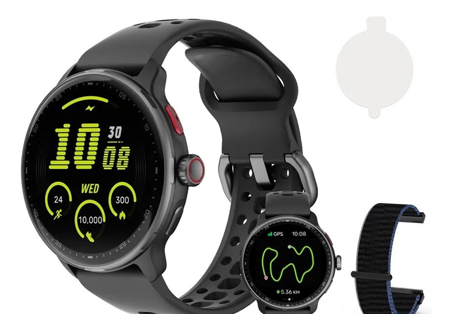 Relógio Inteligente Gps Smartwatch Amoled 3atm Sport Gps Caixa Preto