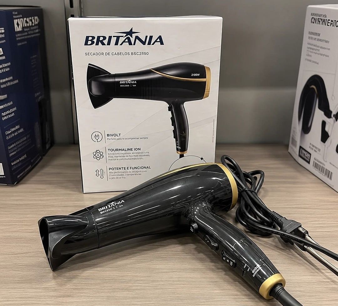 Secador de Cabelos Britânia 3 Temperaturas 2100W Bivolt