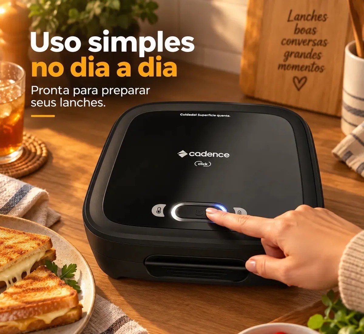 Sanduicheira Elétrica Cadence SAN400 Preta