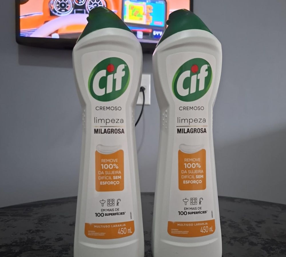 CIF Cremoso Limpeza Milagrosa Laranja 450 ml