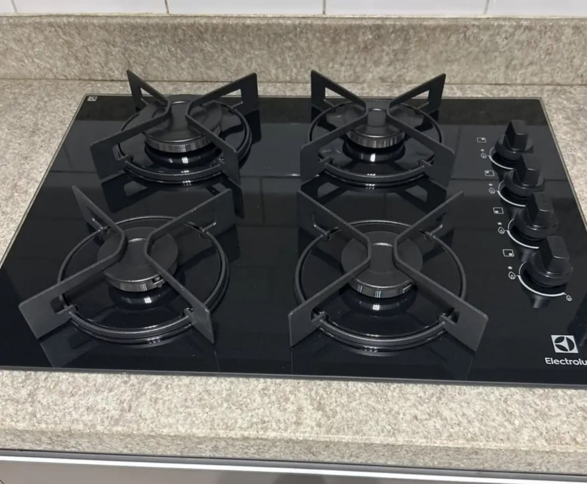 Cooktop 4 Bocas a Gás Electrolux Mesa de Vidro